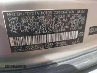 2005 Lexus SC 430 z VIN JTHFN48Y350061488, wystawiony jako IAAI lot #41437562 z przebiegiem 146 442 mil mil oraz . Historia ofert i sprzedaży dostępna na DreamBid. Obrazek 9.