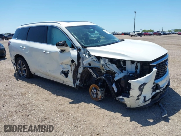 2024 Infiniti QX60 Luxe with VIN 5N1DL1FS0RC338206, listed as a IAAI auction lot 42236710 with 17,837 mi miles and . Bid and sale history available at DreamBid. Image 1.