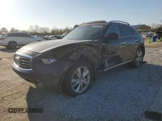 2013 Infiniti FX with VIN JN8CS1MU8DM142268, listed as a Copart auction lot 49407675 with 123,836 mi miles and Salvage Title. Bid and sale history available at carsss.com. Image 1.