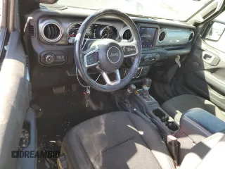2021 Jeep Wrangler Unlimited Sahara High Altitude with VIN 1C4HJXEN0MW506203, listed as a Copart auction lot 76862614 with 44,558 mi miles and Salvage title. Bid and sale history available at DreamBid. Image 8.