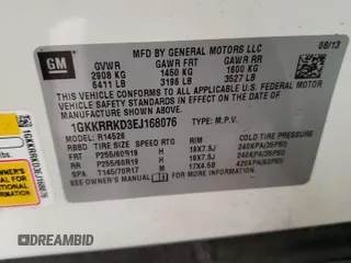 2014 GMC Acadia SLT with VIN 1GKKRRKD3EJ168076, listed as a Copart auction lot 50619675 with 92,333 mi miles and Salvage Title. Bid and sale history available at carsss.com. Image 15.