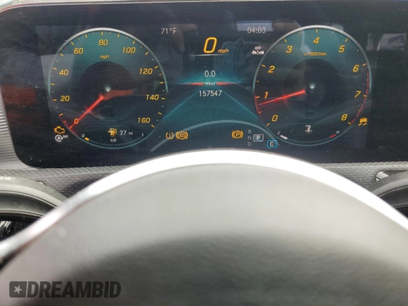 2021 Mercedes-Benz A 220 with VIN W1K3G4EB8MJ296420, listed as a Copart auction lot 55808815 with 157,547 mi miles and Salvage title. Bid and sale history available at DreamBid. Image 9.