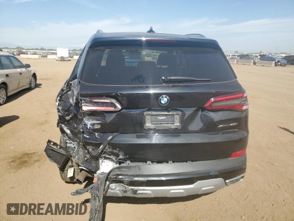 2020 BMW X5 xDrive40i with VIN 5UXCR6C08LLL83222, listed as a Copart auction lot 58377955 with 38,854 mi miles and Salvage title. Bid and sale history available at DreamBid. Image 6.
