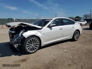 2024 Cadillac CT5 Premium Luxury with VIN 1G6DN5RK5R0121594, listed as a Copart auction lot 46986405 with NaN miles and Salvage Title. Bid and sale history available at carsss.com. Image 1.