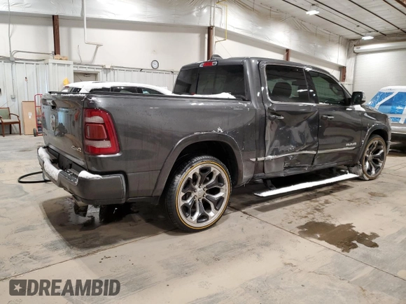 2020 Ram 1500 Limited with VIN 1C6SRFHTXLN413543, listed as a Copart auction lot 45382985 with 52,586 mi miles and Clean Title. Bid and sale history available at carsss.com. Image 3.