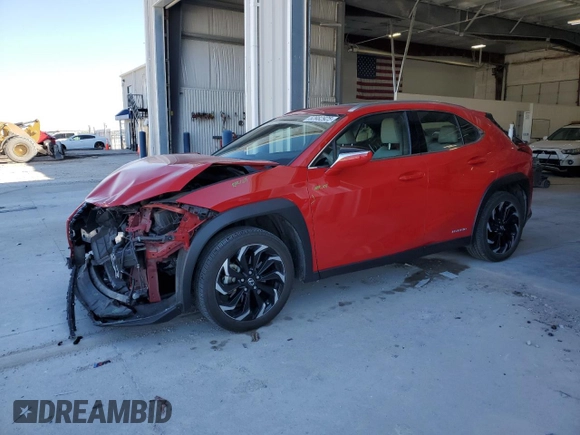 2020 Lexus UX with VIN JTHP9JBH5L2034147, listed as a Copart auction lot 52982925 with 40,105 mi miles and Salvage Title. Bid and sale history available at carsss.com. Image 1.