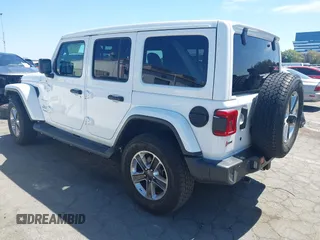 2019 Jeep Wrangler Unlimited Sahara with VIN 1C4HJXENXKW684942, listed as a IAAI auction lot 42021869 with 55,137 mi miles and . Bid and sale history available at DreamBid. Image 3.