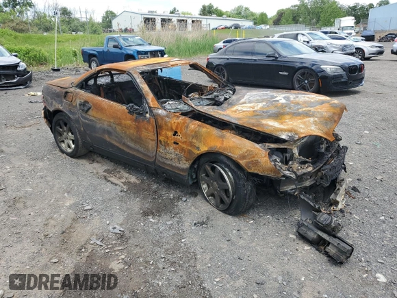 1998 Mercedes-Benz SLK 230/320 with VIN WDBKK47F5WF064270, listed as a Copart auction lot 57452535 with Not provided miles and Salvage title. Bid and sale history available at DreamBid. Image 4.