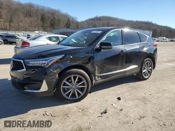 2021 Acura RDX w/Technology Package with VIN 5J8TC2H59ML032015, listed as a Copart auction lot 41673844 with 9,123 mi miles. Bid and sale history available at carsss.com. Image 1.