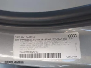 2013 Audi A6 3.0T Prestige with VIN WAUJGAFC6DN131821, listed as a IAAI auction lot 41411463 with 186,380 mi miles. Bid and sale history available at carsss.com. Image 9.