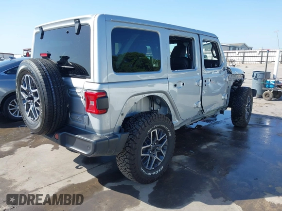 2024 Jeep Wrangler Sahara with VIN 1C4PJXEN7RW103564, listed as a IAAI auction lot 41997651 with 16,529 mi miles and . Bid and sale history available at carsss.com. Image 4.