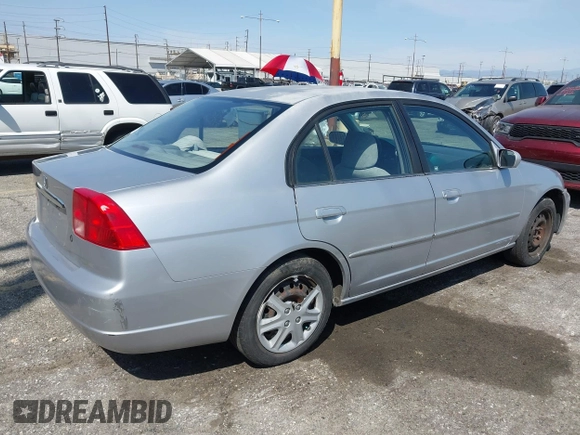 2001 Honda Civic EX with VIN JHMES267X1S003959, listed as a IAAI auction lot 41978932 with 181,380 mi miles. Bid and sale history available at carsss.com. Image 4.
