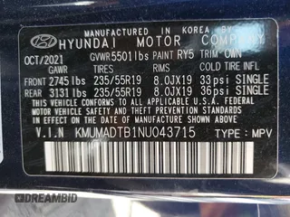 2022 Genesis GV70 2.5T с VIN KMUMADTB1NU043715, выставлен на аукционе Copart как лот 48537815 с пробегом 51 340 миль миль и Списание • Salvage title. История ставок и продаж доступна на DreamBid. Изображение 13.