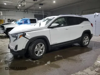 2020 GMC Terrain SLE with VIN 3GKALTEV8LL321037, listed as a Copart auction lot 88038505 with 0 mi miles and Salvage Title. Bid and sale history available at carsss.com. Image 1.