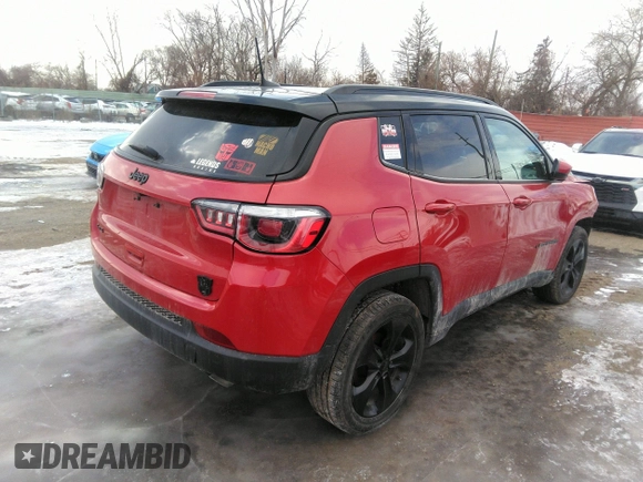 2019 Jeep Compass Latitude with VIN 3C4NJDBB3KT623143, listed as a IAAI auction lot 41367393 with 63,314 mi miles. Bid and sale history available at carsss.com. Image 4.