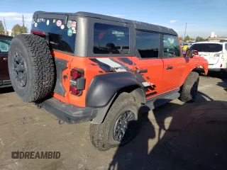 2022 Ford Bronco Raptor with VIN 1FMEE5JR9NLA51063, listed as a Copart auction lot 80784674 with 15,059 mi miles and Salvage Title. Bid and sale history available at carsss.com. Image 3.