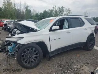 2022 Chevrolet Traverse RS with VIN 1GNEVJKW7NJ182884, listed as a Copart auction lot 65578644 with 0 mi miles and Salvage Title. Bid and sale history available at carsss.com. Image 1.
