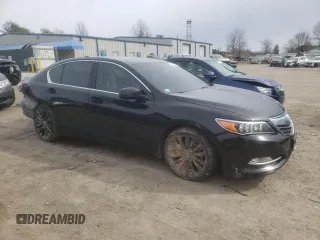 2017 Acura RLX Advance Pkg with VIN JH4KC1F94HC001009, listed as a Copart auction lot 45793555 with 127,870 mi miles and Salvage Title. Bid and sale history available at carsss.com. Image 4.