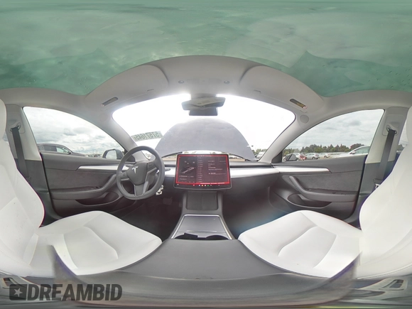 2023 Tesla Model 3 with VIN 5YJ3E1EA3PF672023, listed as a Copart auction lot 57571645 with 18,115 mi miles and Salvage title. Bid and sale history available at DreamBid. Image 14.