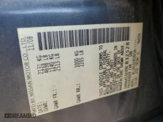 2009 Nissan Maxima 3.5 S with VIN 1N4AA51E09C832528, listed as a Copart auction lot 48025265 with 182,149 mi miles and Salvage Title. Bid and sale history available at carsss.com. Image 15.