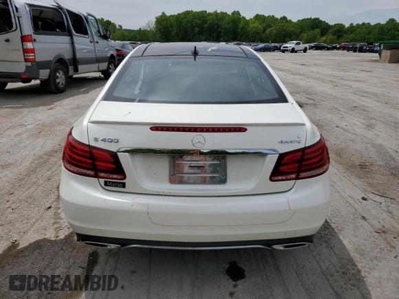 2015 Mercedes-Benz E 400 with VIN WDDKJ6HB9FF299949, listed as a Copart auction lot 56271825 with 54,446 mi miles and Salvage title. Bid and sale history available at DreamBid. Image 6.