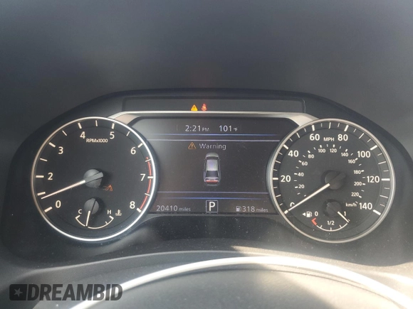 2024 Nissan Altima SR with VIN 1N4BL4CV7RN398845, listed as a Copart auction lot 62087945 with 20,410 mi miles and Salvage title. Bid and sale history available at DreamBid. Image 9.