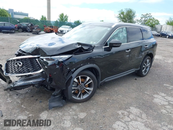 2024 Infiniti QX60 Luxe with VIN 5N1DL1FS1RC335847, listed as a IAAI auction lot 42255354 with 12,219 mi miles and . Bid and sale history available at DreamBid. Image 18.