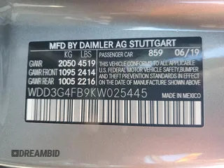 2019 Mercedes-Benz A 220 with VIN WDD3G4FB9KW025445, listed as a Copart auction lot 43725285 with 35,757 mi miles and Salvage Title. Bid and sale history available at DreamBid. Image 14.