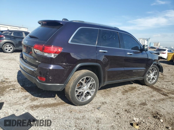 2020 Jeep Grand Cherokee Limited with VIN 1C4RJFBG9LC303010, listed as a Copart auction lot 55878245 with 35,106 mi miles and Salvage title. Bid and sale history available at DreamBid. Image 3.