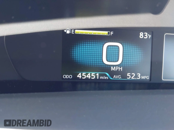 2022 Toyota Prius L Eco with VIN JTDKAMFU1N3164838, listed as a IAAI auction lot 42234309 with 45,451 mi miles and . Bid and sale history available at DreamBid. Image 7.