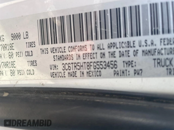 2015 Ram 2500 Tradesman z VIN 3C6TR5HT8FG553456, wystawiony jako Copart lot #56346855 z przebiegiem 257 481 mil mil oraz Czysty tytuł • Clean title. Historia ofert i sprzedaży dostępna na DreamBid. Obrazek 10.
