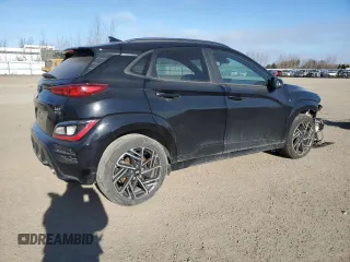 2023 Hyundai Kona N Line with VIN KM8K3CA30PU992830, listed as a Copart auction lot 85872864 with 32,365 mi miles and Salvage Title. Bid and sale history available at carsss.com. Image 3.
