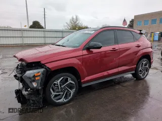 2024 Hyundai Kona N Line z VIN KM8HACA3XRU055454, wystawiony jako Copart lot #51841935 z przebiegiem 22 371 mil mil oraz Szkoda całkowita • Salvage title. Historia ofert i sprzedaży dostępna na DreamBid. Obrazek 1.