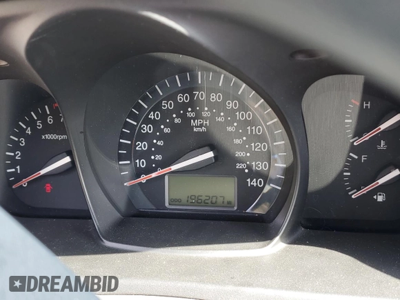 2008 Kia Spectra EX with VIN KNAFE122485516924, listed as a Copart auction lot 74255984 with 196,207 mi miles and Salvage Title. Bid and sale history available at carsss.com. Image 9.