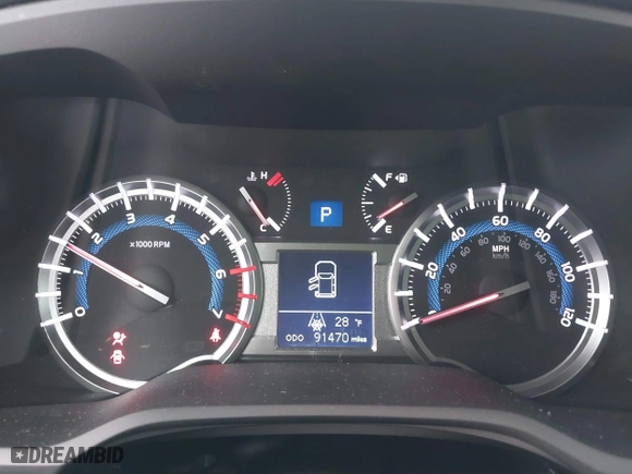 2019 Toyota 4Runner SR5 with VIN JTEBU5JRXK5680109, listed as a IAAI auction lot 41235305 with 91,470 mi miles. Bid and sale history available at carsss.com. Image 7.