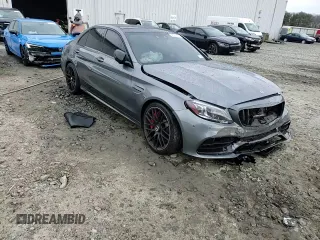 2021 Mercedes-Benz C with VIN W1KWF8HB3MR620202, listed as a Copart auction lot 46827165 with Not Provided miles and Salvage Title. Bid and sale history available at DreamBid. Image 13.