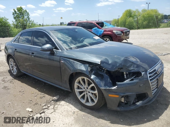 2019 Audi A4 Prestige with VIN WAUFNAF41KA016861, listed as a Copart auction lot 57827764 with 81,452 mi miles and Salvage Title. Bid and sale history available at carsss.com. Image 4.