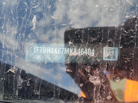 2021 Ford Transit Cargo with VIN 1FTBR1X87MKA46404, listed as a Copart auction lot 45162425 with 81,901 mi miles and Salvage Title. Bid and sale history available at DreamBid. Image 13.
