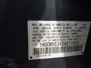 2003 Honda Accord LX z VIN 1HGCM55343A011455, wystawiony jako IAAI lot #42434929 z przebiegiem 129 833 mil mil oraz . Historia ofert i sprzedaży dostępna na DreamBid. Obrazek 9.