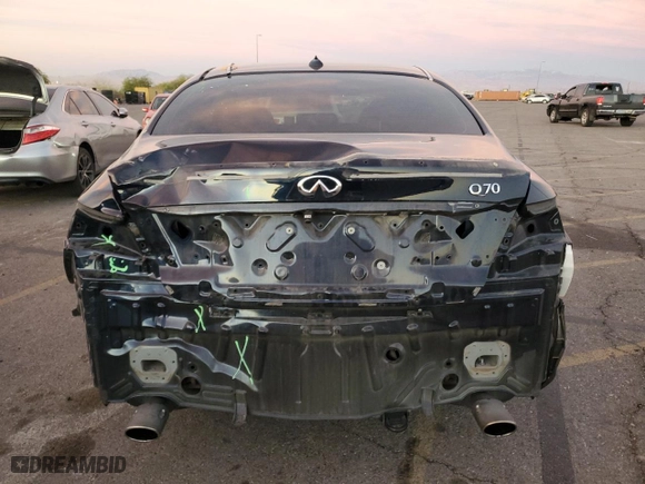 2019 Infiniti Q70 3.7 LUXE with VIN JN1BY1AP8KM505754, listed as a Copart auction lot 77393554 with 61,633 mi miles and Salvage Title. Bid and sale history available at carsss.com. Image 6.