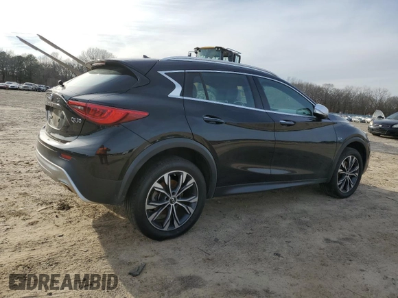 2018 Infiniti QX30 Luxury with VIN SJKCH5CR1JA044207, listed as a Copart auction lot 45310345 with Not provided miles and Salvage title. Bid and sale history available at DreamBid. Image 3.