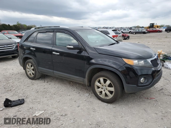 2013 Kia Sorento LX with VIN 5XYKT4A67DG406156, listed as a Copart auction lot 51666395 with 146,981 mi miles and Clean Title. Bid and sale history available at carsss.com. Image 4.