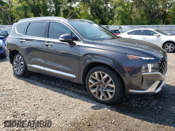 2022 Hyundai Santa Fe Calligraphy with VIN 5NMS54AL0NH381852, listed as a Copart auction lot 53951614 with 36,304 mi miles and Salvage Title. Bid and sale history available at carsss.com. Image 4.
