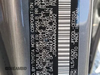 2022 Toyota Mirai XLE z VIN JTDAAAAA4NA005492, wystawiony jako Copart lot #56061045 z przebiegiem 35 578 mil mil oraz Szkoda całkowita • Salvage title. Historia ofert i sprzedaży dostępna na DreamBid. Obrazek 13.