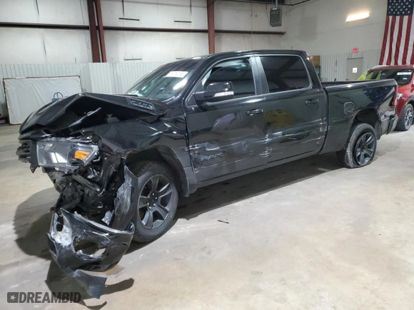 2022 Ram 1500 Big Horn with VIN 1C6RREMT0NN393921, listed as a Copart auction lot 87750085 with 0 mi miles and Salvage Title. Bid and sale history available at carsss.com. Image 1.