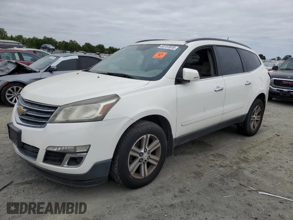 2015 Chevrolet Traverse LT z VIN 1GNKVHKD0FJ321197, wystawiony jako Copart lot #53737015 z przebiegiem Nie podano mil oraz Czysty tytuł • Clean title. Historia ofert i sprzedaży dostępna na DreamBid. Obrazek 1.