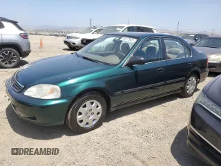 2000 Honda Civic LX z VIN JHMEJ667XYS010575, wystawiony jako Copart lot #58577905 z przebiegiem 59 417 mil mil oraz Czysty tytuł • Clean title. Historia ofert i sprzedaży dostępna na DreamBid. Obrazek 1.