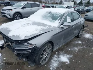 2022 Genesis G70 2.0T with VIN KMTG34TA9NU089716, listed as a IAAI auction lot 41336659 with 29,417 mi miles. Bid and sale history available at carsss.com. Image 2.