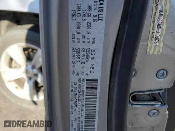 2017 Jeep Compass Sport with VIN 1C4NJCBAXHD155878, listed as a Copart auction lot 88160915 with 94,342 mi miles and Salvage Title. Bid and sale history available at carsss.com. Image 15.