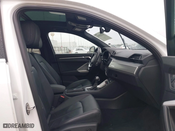 2023 Audi Q3 S line Premium with VIN WA1DECF35P1127797, listed as a IAAI auction lot 41353532 with 34,581 mi miles. Bid and sale history available at carsss.com. Image 5.